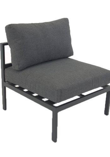 VENTURE DESIGN Copacabana Lyx modul havesofa - midterdel - m. gr hynde - sort aluminium 
