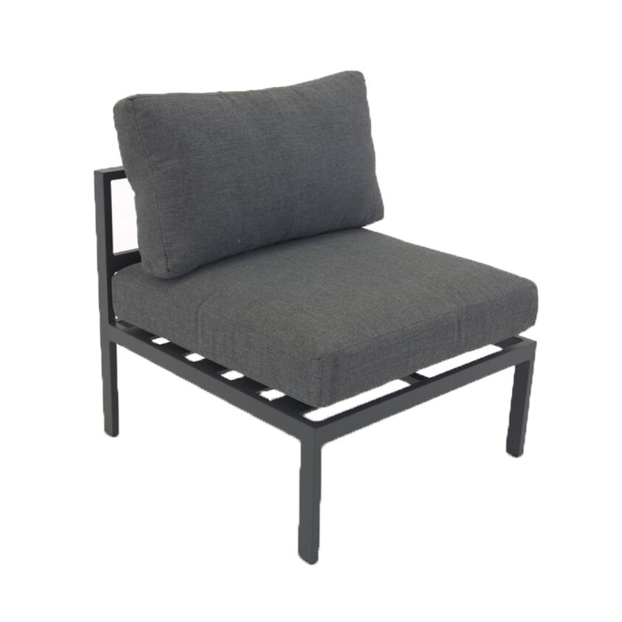 VENTURE DESIGN Copacabana Lyx modul havesofa - midterdel - m. gr hynde - sort aluminium 