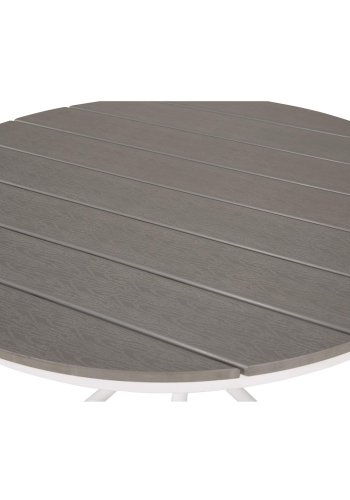 VENTURE DESIGN rund Parma udendrs cafébord - gr, hvid aluminium (90)