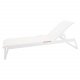 VENTURE DESIGN Mexico udendrs liggestol - hvid stof og aluminium 