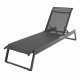 VENTURE DESIGN Mexico udendrs liggestol - sort stof og aluminium 