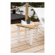 VENTURE DESIGN kvadratisk Mexico udendrs sidebord - natur teaktr og hvid aluminium (40x40)