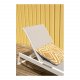 VENTURE DESIGN Parma udendrs liggestol - gr stof og hvid aluminium