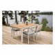 VENTURE DESIGN rektangulr Panama havebord - natur teaktr og hvid aluminium
