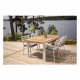 VENTURE DESIGN rektangulr Panama havebord - natur teaktr og hvid aluminium