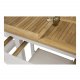 VENTURE DESIGN rektangulr Panama havebord - natur teaktr og hvid aluminium