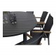 VENTURE DESIGN ovalt Marbella havebord m. udtrk - sort aluminium (120)