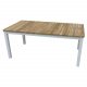 VENTURE DESIGN rektangulr Brasilia havebord - natur teaktr og hvid aluminium (110x60)