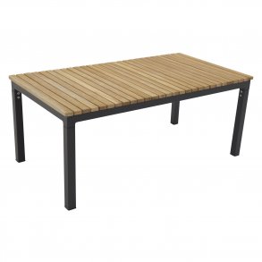 VENTURE DESIGN rektangulr Brasilia havebord - natur teaktr og sort aluminium (110x60)