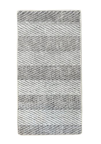 TEPPI Tresse Hall gulvtppe m. striber, rektangulr - multifarvet bomuld og chenille (80x200)