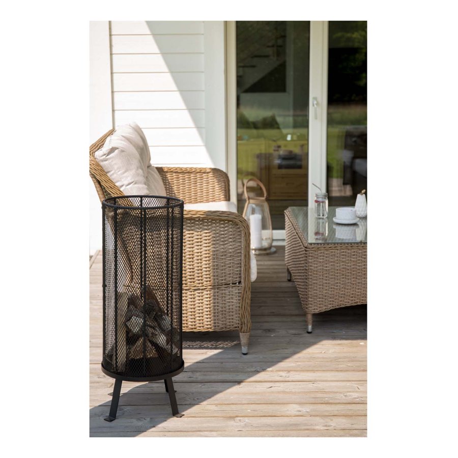 VENTURE DESIGN Vikelund sofa havest m. sand hynder - natur rattan og aluminium 