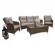 VENTURE DESIGN Vikelund sofa havest m. sand hynder - natur rattan og aluminium 