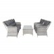 VENTURE DESIGN Vikelund sofa havest m. gr hynder - gr rattan og aluminium