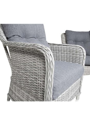 VENTURE DESIGN Vikelund sofa havest m. gr hynder - gr rattan og aluminium