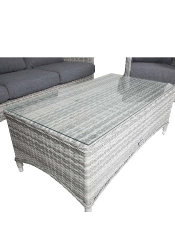 VENTURE DESIGN Vikelund sofa havest m. gr hynder - gr rattan og aluminium