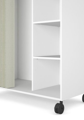 TVILUM Garderobeindsats med forhng - hvid, m. hjul 