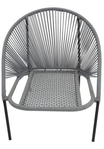 VENTURE DESIGN Lindos udendrs loungestol med hynde - gr med sort stel