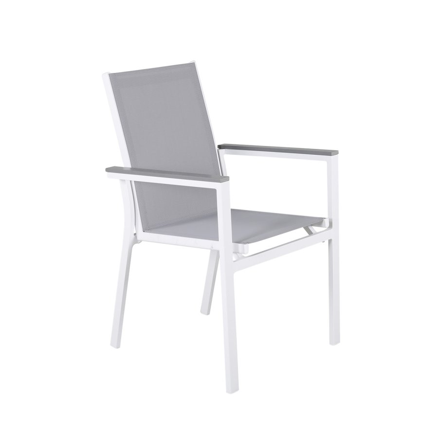 VENTURE DESIGN Parma havestol, m. armln - gr aintwood, gr textilene og hvid aluminium