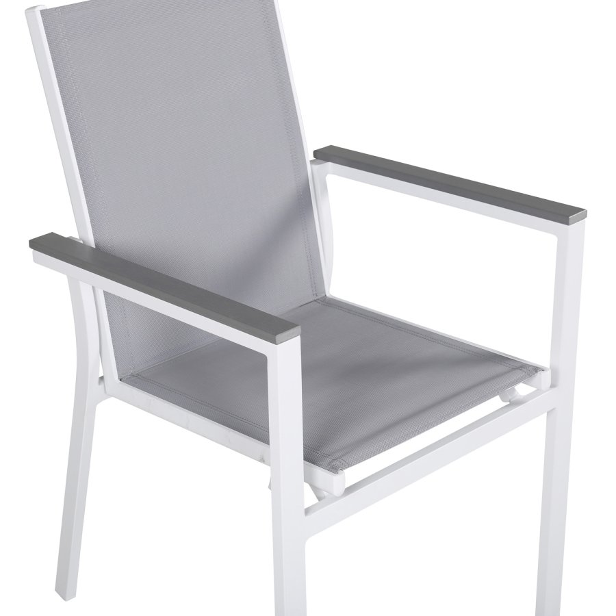 VENTURE DESIGN Parma havestol, m. armln - gr aintwood, gr textilene og hvid aluminium