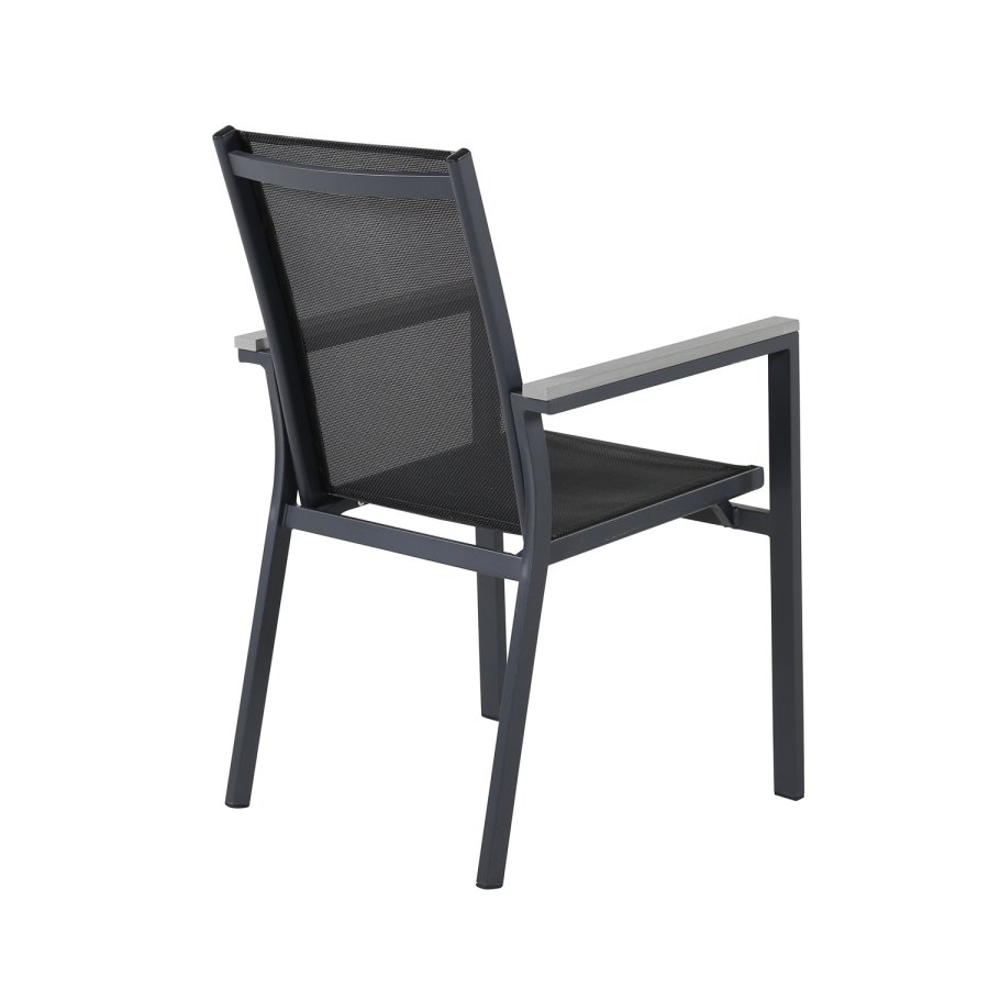 VENTURE DESIGN Parma havestol, m. armln - gr aintwood, sort textilene og aluminium