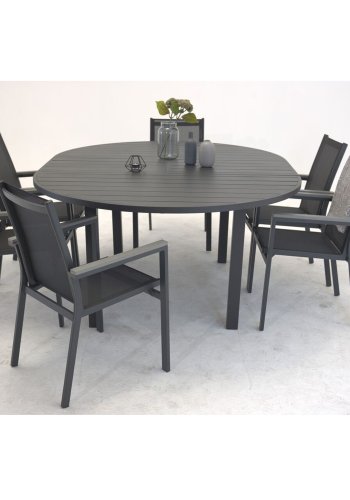 VENTURE DESIGN Parma havestol, m. armln - gr aintwood, sort textilene og aluminium