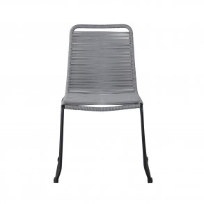 VENTURE DESIGN Lindos havestol - gr polyester reb, sort aluminium og stl