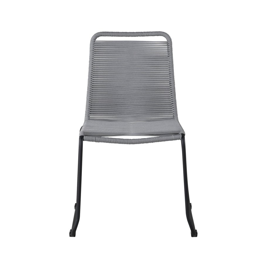 VENTURE DESIGN Lindos havestol - gr polyester reb, sort aluminium og stl