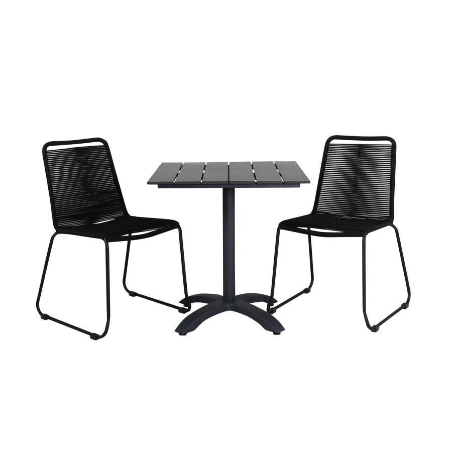 VENTURE DESIGN Lindos havestol - sort polyester reb og sort stl