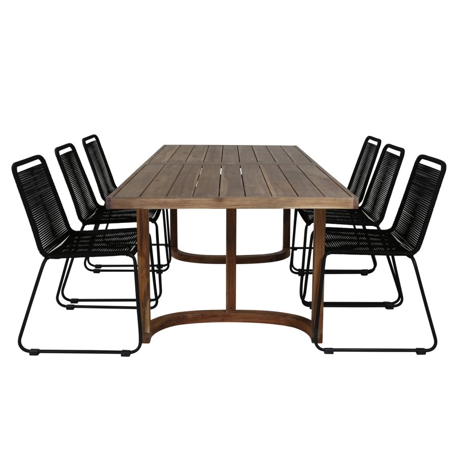 VENTURE DESIGN Lindos havestol - sort polyester reb og sort stl