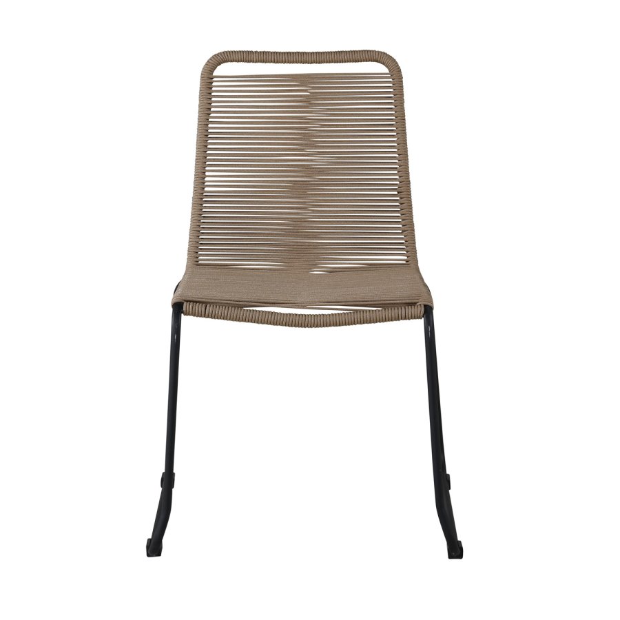 VENTURE DESIGN Lindos havestol - beige polyester reb og sort stl