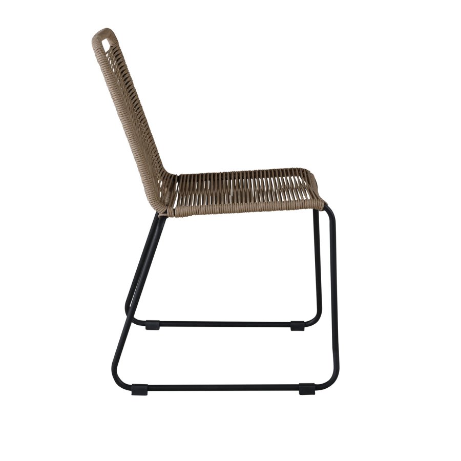 VENTURE DESIGN Lindos havestol - beige polyester reb og sort stl