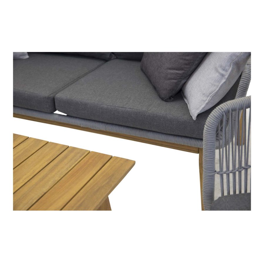 VENTURE DESIGN Chania havest - natur akacietr og gr aluminium 