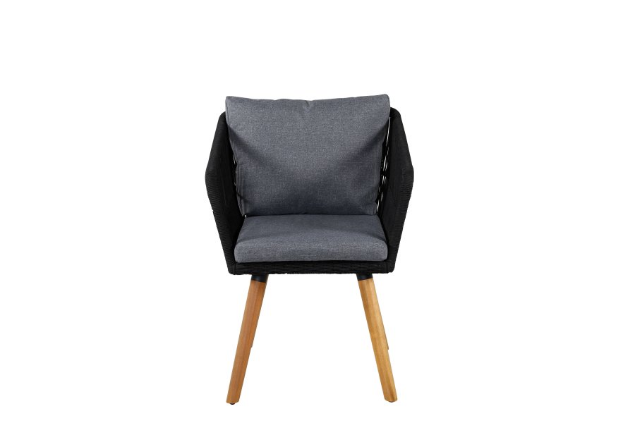 VENTURE DESIGN Chania - Armchair - Acacia/black