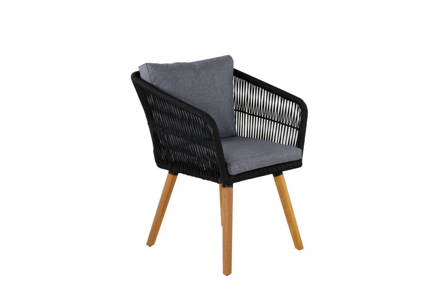 VENTURE DESIGN Chania - Armchair - Acacia/black