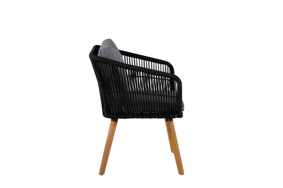 VENTURE DESIGN Chania - Armchair - Acacia/black