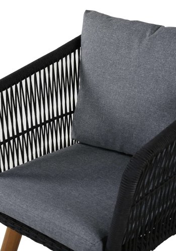 VENTURE DESIGN Chania - Armchair - Acacia/black