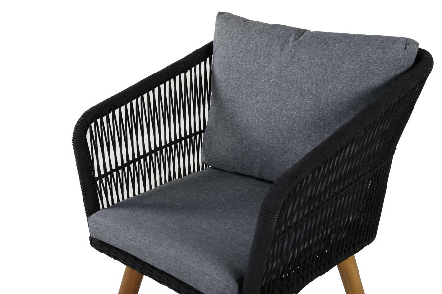 VENTURE DESIGN Chania - Armchair - Acacia/black
