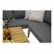 VENTURE DESIGN Chania hjrne havesofa - natur akacietr og gr stl 