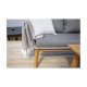 VENTURE DESIGN Chania hjrne havesofa - natur akacietr og gr stl 