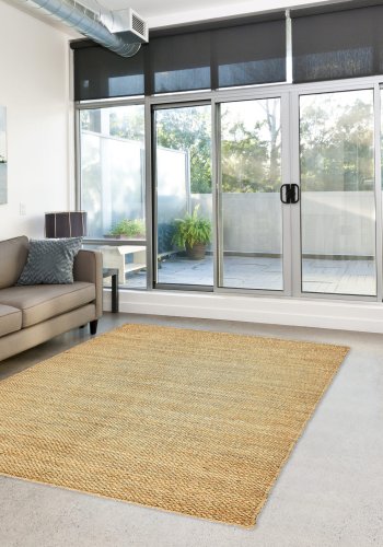 TEPPI 00015A gulvtppe, rektangulr - natur jute (200x290)