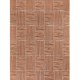 TEPPI 23043A gulvtppe m. mnster, rektangulr - orange jute og chenille (160x230)