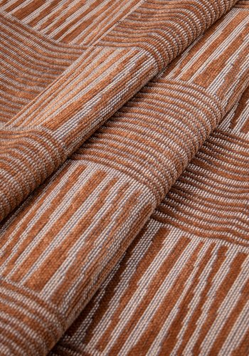 TEPPI 23043A gulvtppe m. mnster, rektangulr - orange jute og chenille (160x230)