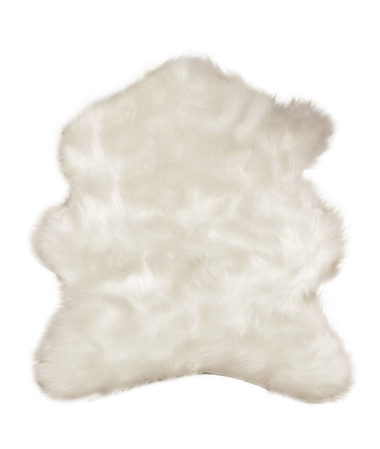 TEPPI Koyun Hall gulvtppe, organisk - hvid polyester (100x150)