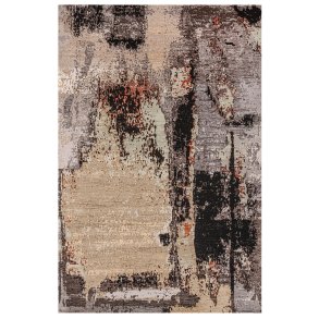 TEPPI 4004A gulvtppe, rektangulr - multifarvet fljl stof (180x290)