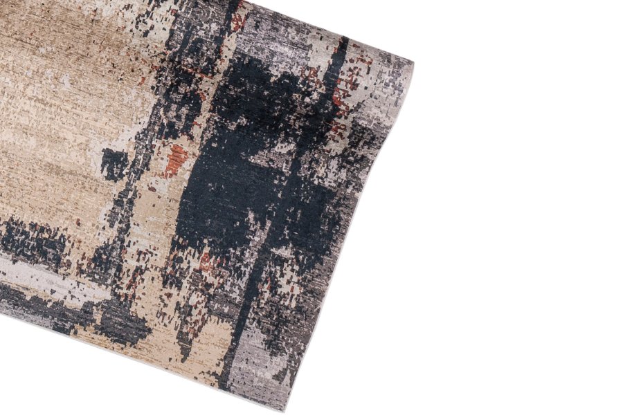 TEPPI 4004A gulvtppe, rektangulr - multifarvet fljl stof (180x290)