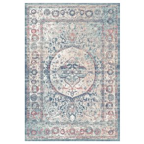 TEPPI 4013A gulvtppe, rektangulr - multifarvet fljl stof (180x290)