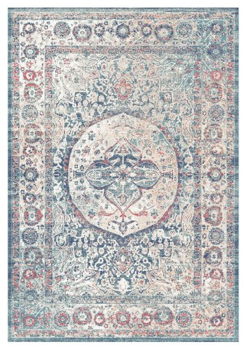 TEPPI 4013A gulvtppe, rektangulr - multifarvet fljl stof (180x290)