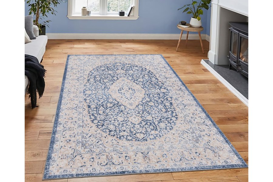 TEPPI 4014A Hall gulvtppe, rektangulr - multifarvet fljl stof (80x150)