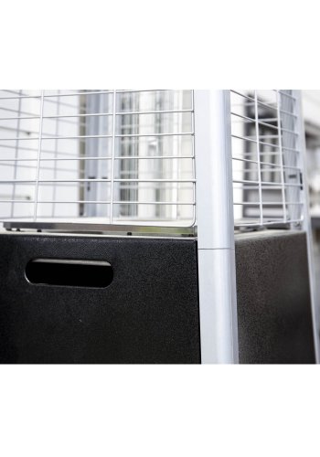 VENTURE DESIGN Hottie Square gas terrassevarmer - slv og sort metal 