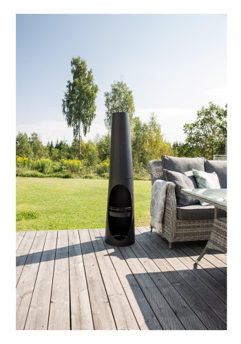 VENTURE DESIGN Bastian udendrs blkurv - sort stl (H:135)